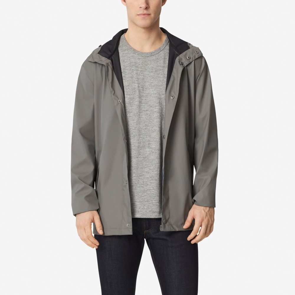 Cole Haan Pinch Gray Water Resistant Rain Jacket